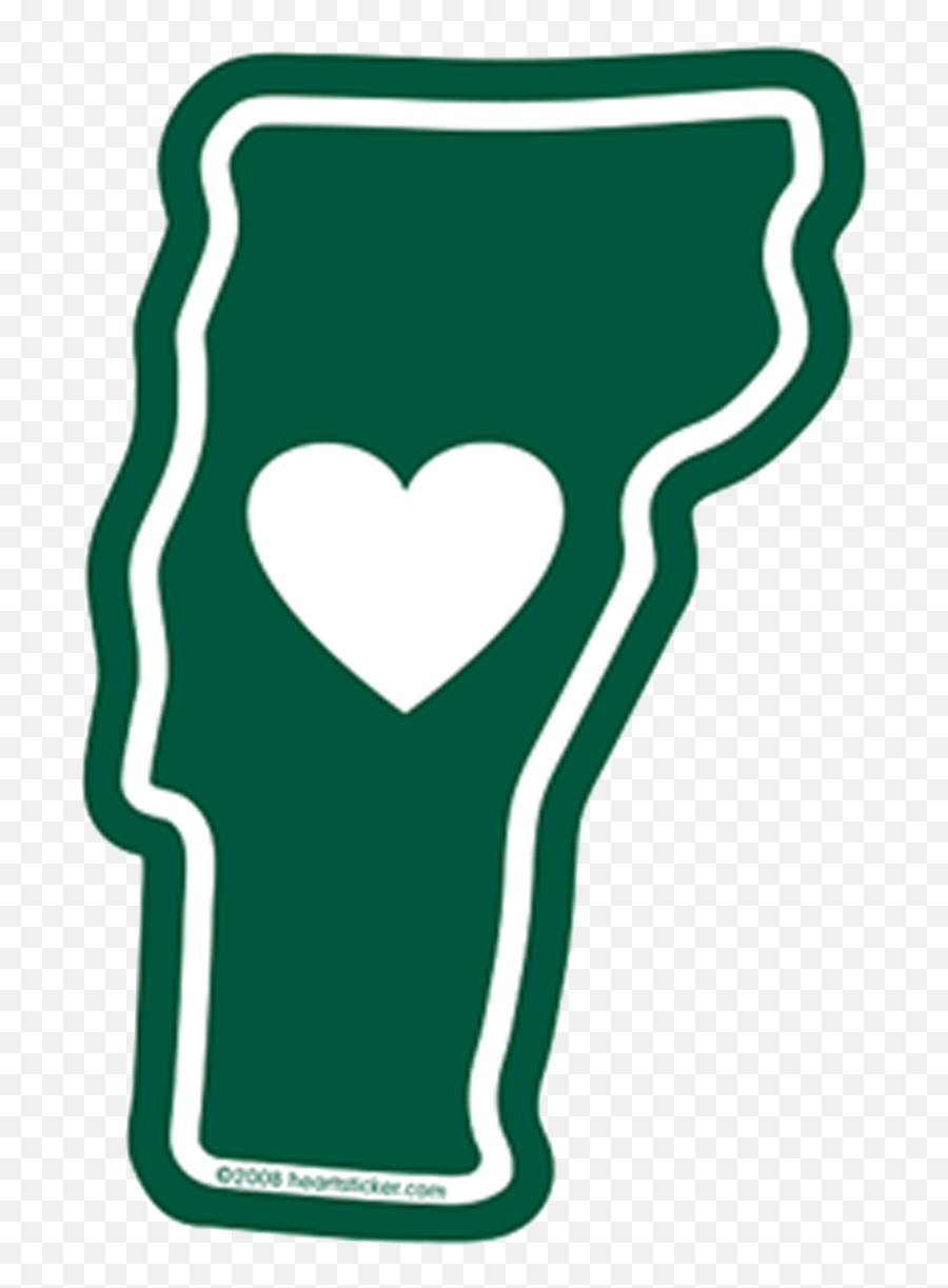 Vt Heart In Vermont Sticker - Vermont Sticker Clipart Full Clipart Vermont State Outline Emoji,Ncaa Emoji Iphone