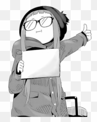 Brought To You By The Yuru Camp Discord Memetemplatesofficial - Yurucamp Black And White Emoji,Spongebob Emoji Discord