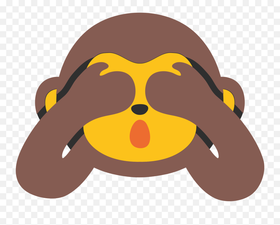 Monkey Hiding Eyes Emoji Transparent - See No Evil Clipart,Eyes Emoji