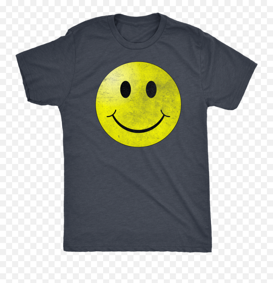 Smiley Face Vintage Tee - Guyu0027s Hipster Short Sleeve Ultra Comfort Distressed Triblend Happy Tshirt Polish Winged Hussars T Shirt Emoji,Dog Emoticon
