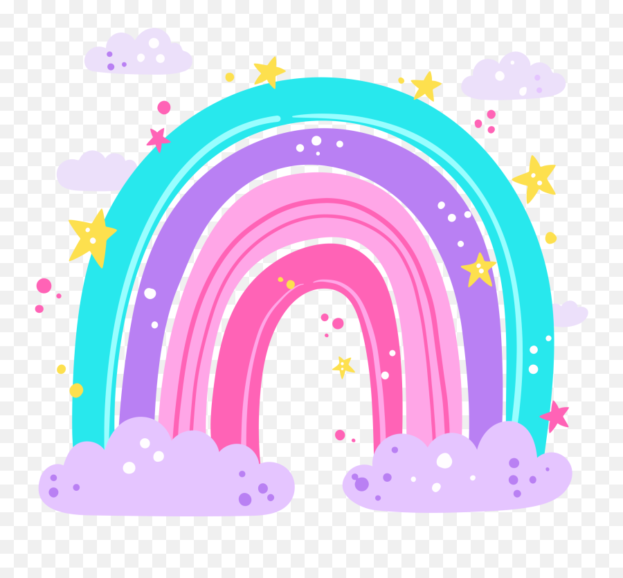 Autocolantes Decorativos De Ilustrações Arco - Íris Com Estrelas Dibujos De Arcoiris Pintados Emoji,Emoticons De Estrelinhas
