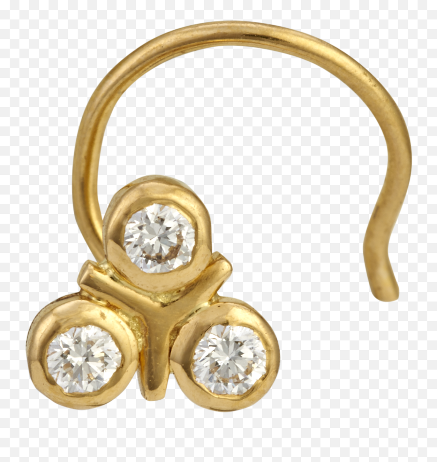 Clover Diamond Nosepin 22k Gold Emoji,Gold Emoji Earrings