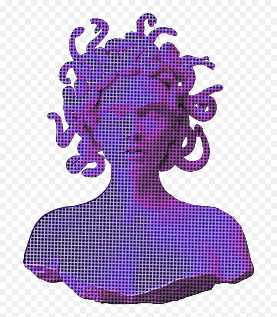 Aesthetic Purple Medusa Tumblr Sticker - Aesthetic Vaporwave Tumblr Png Emoji,Medusa Emoji