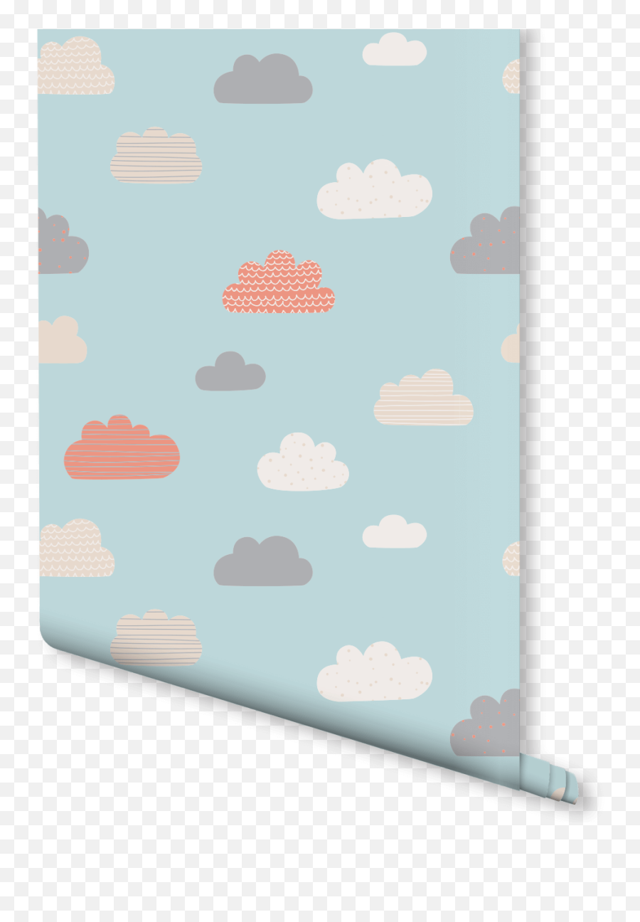 Childrenu0027s Cloud Wallpaper Print Milexa Kids Wallpaper - Girly Emoji,Hey Diddle Diddle In Emojis
