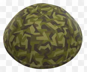 Printed Kippot - Hard Emoji,Camouflage Emoticon