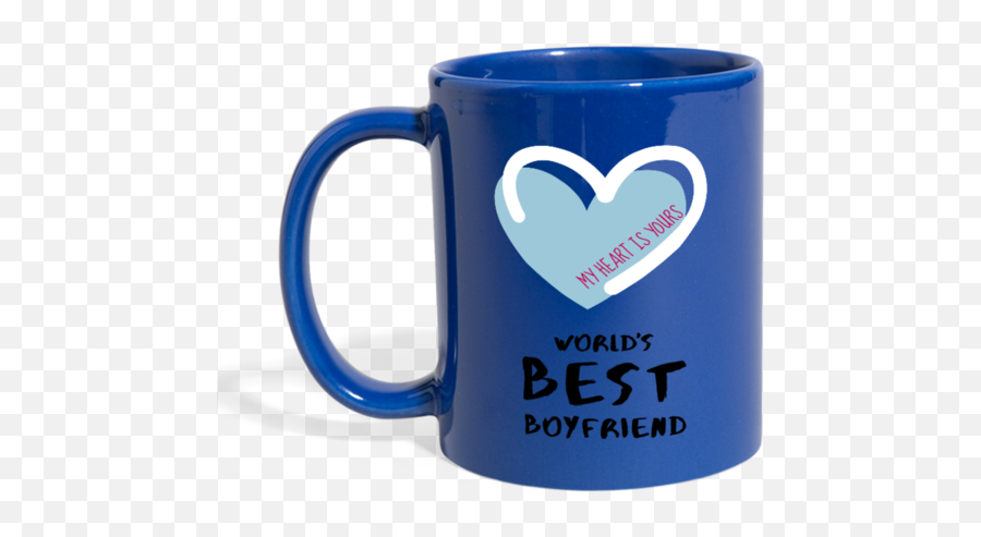 Worlds Best Boyfriend Blue Coffee Mug 11oz - Best Boyfriend Gift Emoji,Emojis Valentine's Day Moving