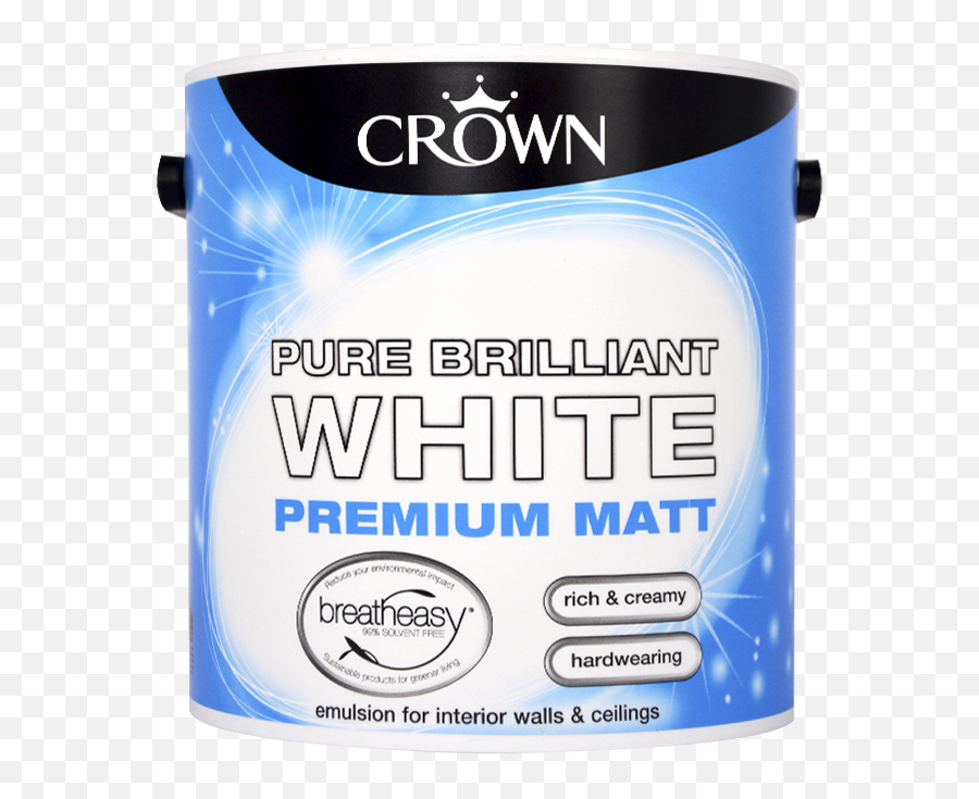 Vinyl Matt Emulsion Brilliant White Paint 5lt - Crown Paint Emulsion Pure Brilliant White Emoji,Colours For Emotions