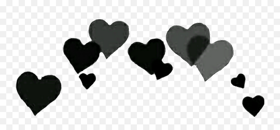 Snapchat Heart Filter Black - Black Heart Crown Png Emoji,Heart Emojis Snalchat Filter