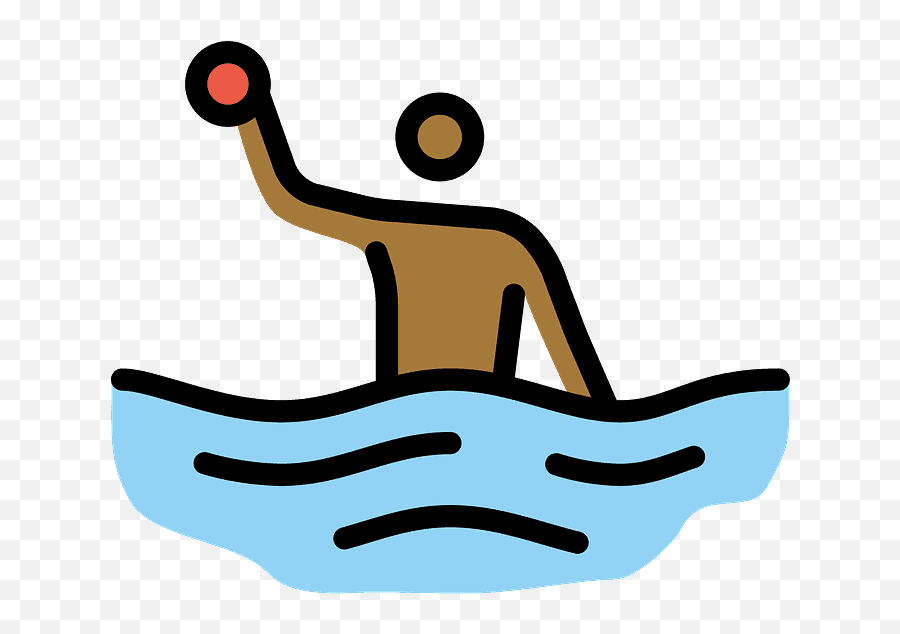 Man Playing Water Polo Emoji Clipart - Water Polo Png,Water Related Emojis Tranparent Background