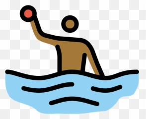 Man Playing Water Polo Emoji Clipart - Water Polo Png,Water Related Emojis Tranparent Background