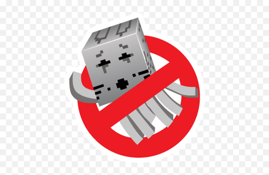 Minecraft Ghastbusters Logo Sticker - Language Emoji,Mine Turtle Text Emoticon