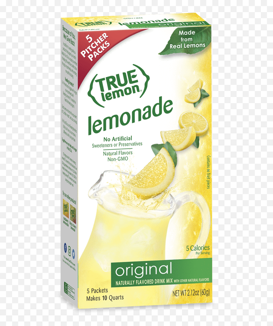 True Lemon Original Lemonade Drink Mix - True Lemon Lemonade Emoji,Lemonaid Drink Emoji
