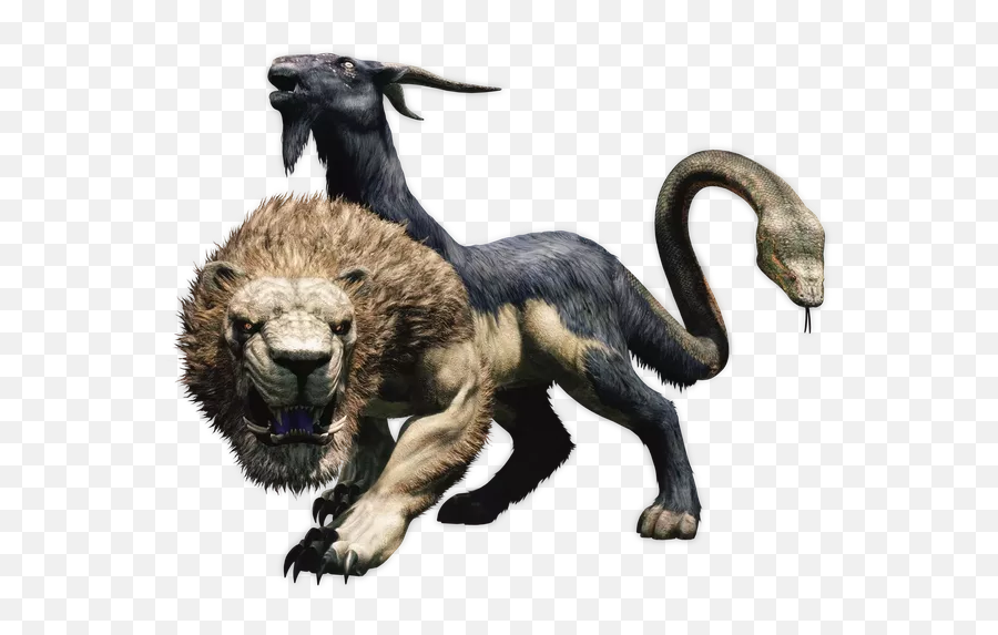 The Chimera Creature - Mythical Creatures Chimera Emoji,Mythological Creature Intensifies Negative Emotions