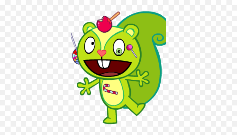 Nutty - Nutty Happy Tree Friends Emoji,Htf Emoticon Disco Bear