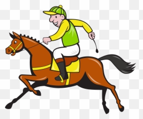 Png Jockey Transparent Images - Clip Art Cartoon Race Horse Emoji,Riding On A Horse Emoji