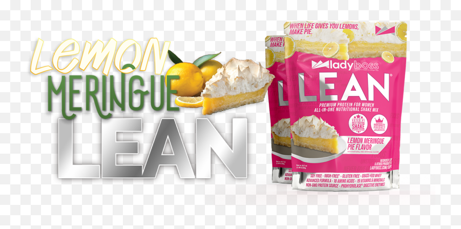 Lemon Meringue Lean - Protein Nutritional Meal Shake Lemon Emoji,Free Emoticons Flexing Muscles