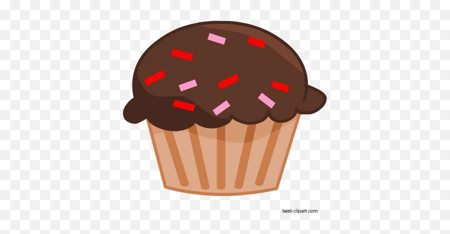 Free Cake And Cupcake Clip Art - Baking Cup Emoji,Chocolate Cake Emoji