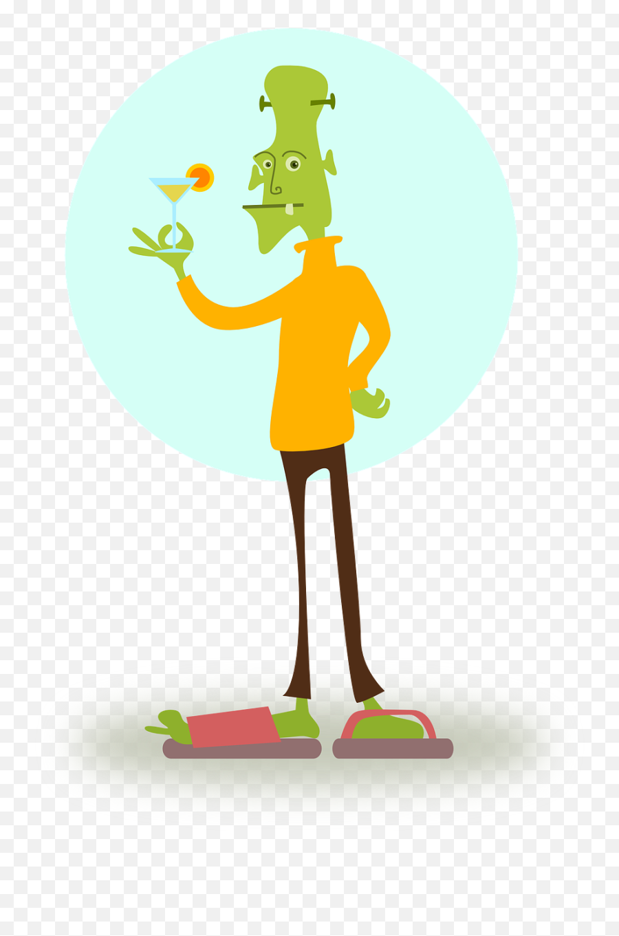 Alien Monster Green Drinking Png Picpng - Alien Drinking Cocktail Emoji,Alien Text Emoticon