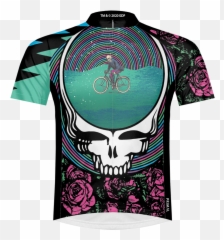 Grateful Dead So Many Roads Menu0027s Bike Jersey Emoji,Grateful Dead Steal Your Face Emoticon