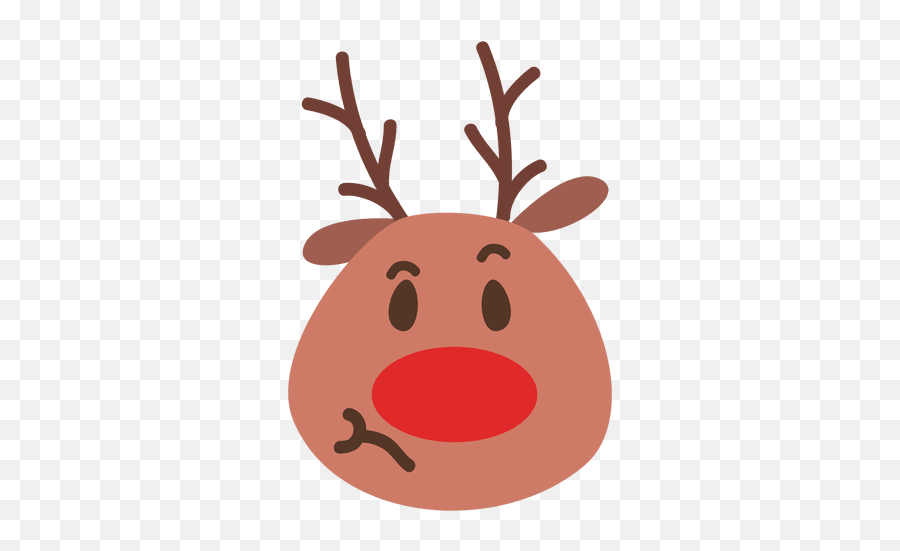 Uncertain Reindeer Face Emoticon 44 - Rosto Rena De Natal Emoji,Reindeer Emoji