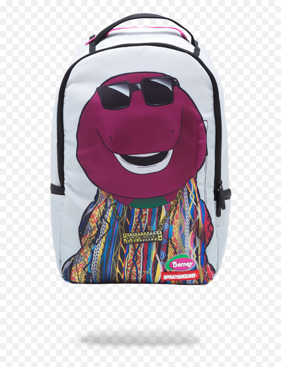 Sprayground U0026 Mattel Set To Drop Biggie Barney Backpack Emoji,Lil Yatchy New Teenage Emotions Nippyshre