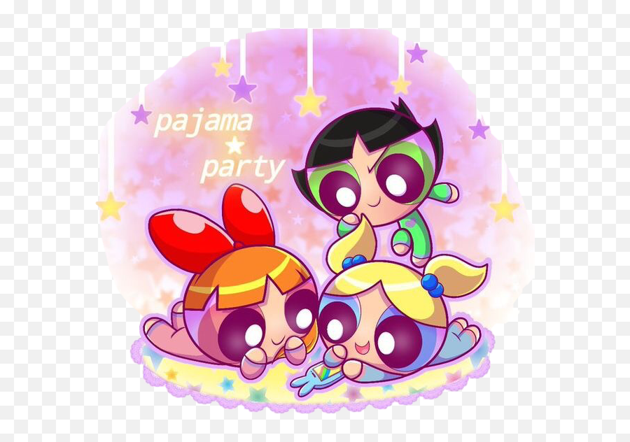 Powerpuffgirls Favpj Scfavpj Sticker - Kawaii Powerpuff Girls Emoji,Emoji Slumber Party