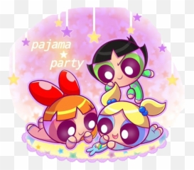 Powerpuffgirls Favpj Scfavpj Sticker - Kawaii Powerpuff Girls Emoji,Emoji Slumber Party