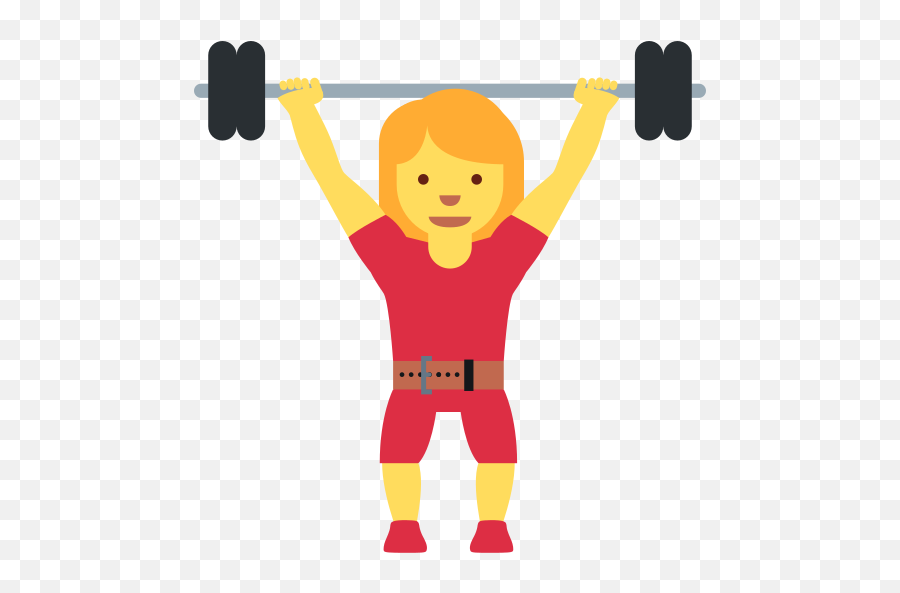 Woman Lifting Weights Emoji - Emoji Academia,Exercise Emoji