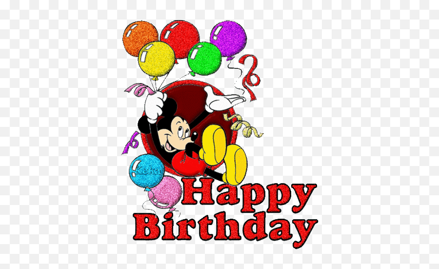 Happy Birthday To Mickey Mouse Gif - Novocomtop Animation Birthday Wishes For Kids Emoji,Emoticon Bergerak Lucu Gif