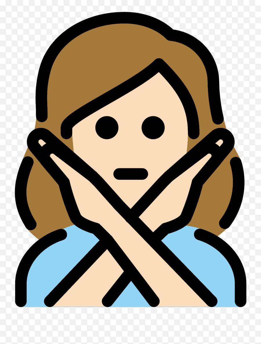 Woman Gesturing No Emoji Clipart Free Download Transparent - No Emoji,Girl No Emoji