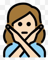 Woman Gesturing No Emoji Clipart Free Download Transparent - No Emoji,Girl No Emoji