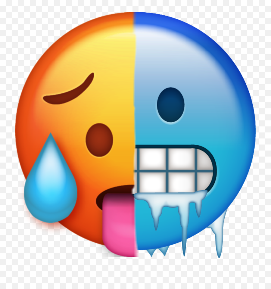 Emoji Heiß Kalt Sticker - Transparent Background Cold Emoji,Smileys Und Emoticons