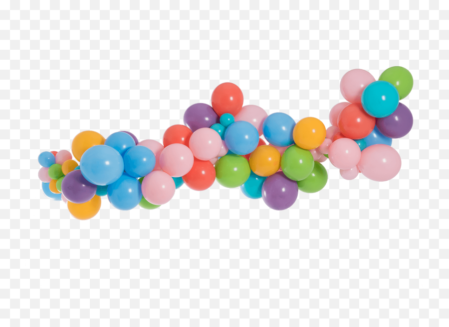 Download Rainbow Pastel Balloon Garland Kit - Balloon Png Pastel Balloons Png Transparent Emoji,Ballon Emoji