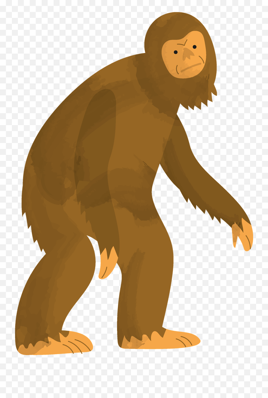 Bigfoot In The Forest Clipart - Ugly Emoji,Bigtoot Emoticon