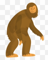 Bigfoot In The Forest Clipart - Ugly Emoji,Bigtoot Emoticon