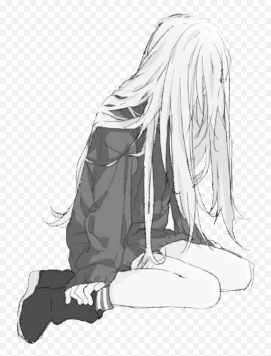 Anime Keren Sad Girl - Anime Girl Sad Emoji,Dark Emotions Anime