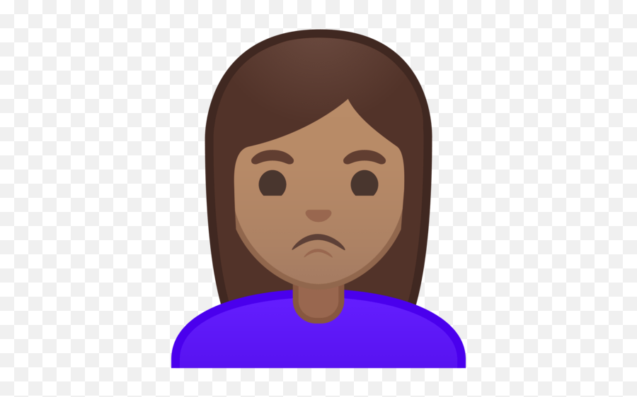 Woman Pouting In Medium Skin Tone - Emoji Formanda,Eyebrow Emoji Code