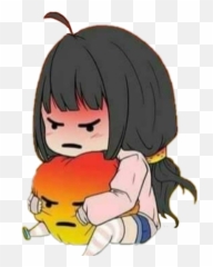 Anime Angry Cute Chibi Girl Sticker - Cute Angry Girl Cartoon Emoji,Cute Girl Emoji