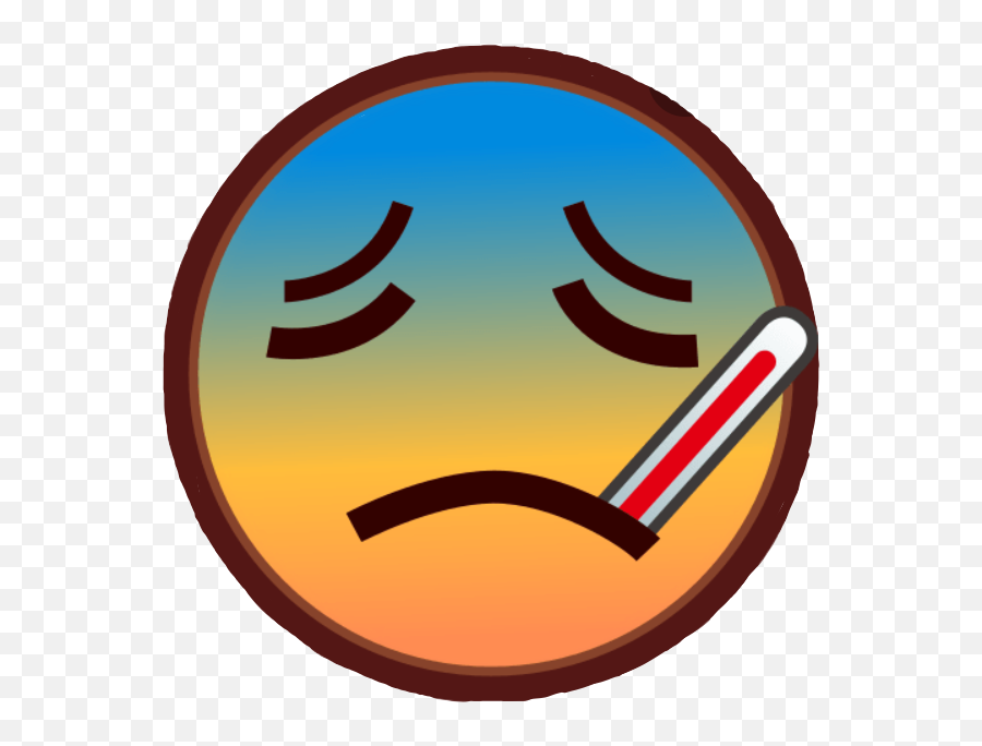 Face With Thermometer Id 66 Emojicouk - Fever Whatsapp Not Feeling Well Dp,Upside Down Smile Emoji
