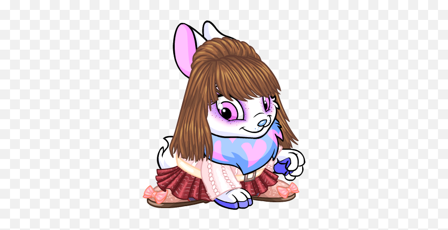 Happy Cybunny - Dolled Up Cybunny Dress Emoji,Neopets Emotions 2000