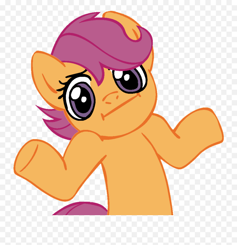 Comment Picture - My Little Pony Shrug Emoji,Applebloom Mlp Shrug Emoji