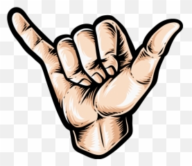 Shaka Sticker Hand Laptop Skins - Tenstickers Shaka Hand Gesture Svg Emoji,Quotes Finger Emoji