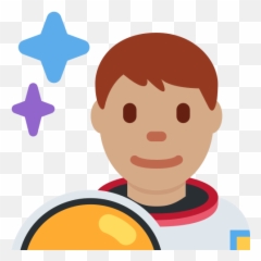 U200d Man Astronaut Emoji With Medium Skin Tone Meaning - Discord Astronaut Emoji,3 Star Emoji
