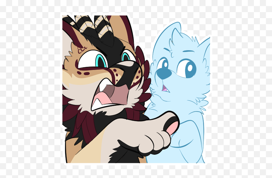 Furry Telegram Stickers - Pulexart Emoji,Furry Laugh Emoticon