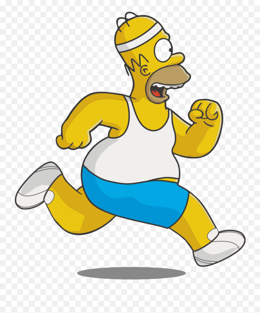 Cartoon Running Transparent Background Transparent Cartoon - Homer Simpson Running Emoji,Jogging Emoji