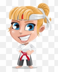 Little Girl With Karate Outfit Cartoon Vector Character Aka Peta Graphicmama Emoji,Sketching Caricatures Expressions Emotions