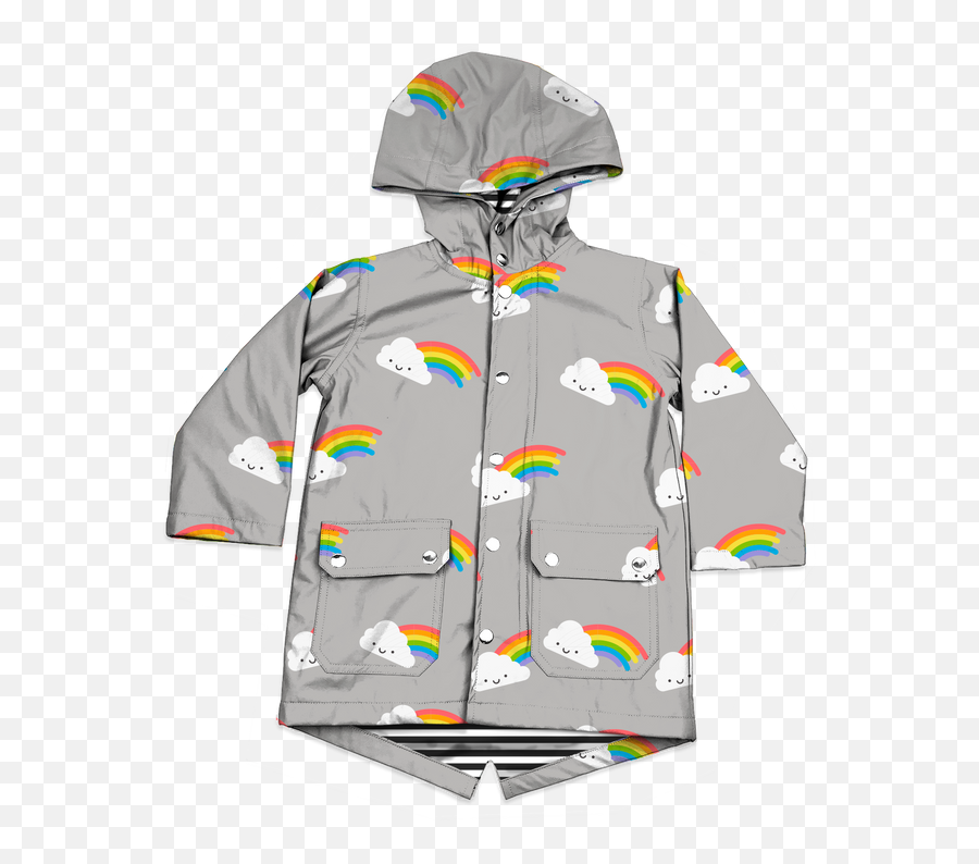 Kawaii Rainbow Raincoat U2013 Whistle U0026 Flute Clothing Emoji,Raincoat Emoji