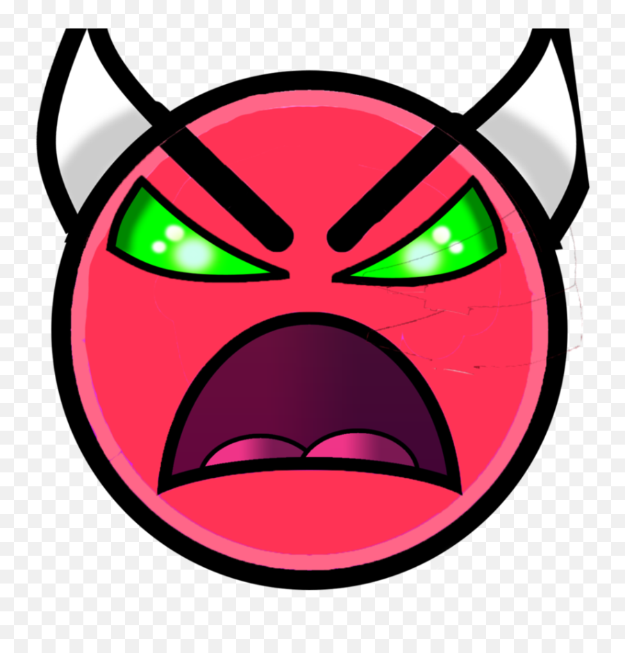 Pokeball Clipart Geometric Pokeball - Geometry Dash Demon Face Png Emoji,Pokeball Emoticon
