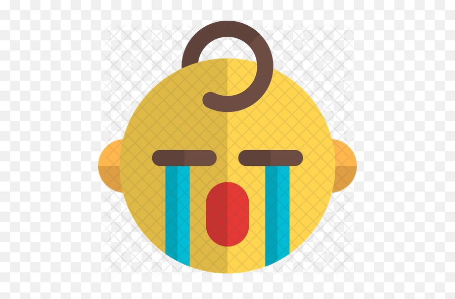 Crying Baby Emoji Icon Of Gradient - Dot,Crying Baby Emoji
