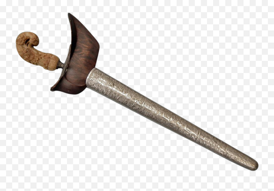 Antique Indonesian - Collectible Sword Emoji,Sword Emoji Png